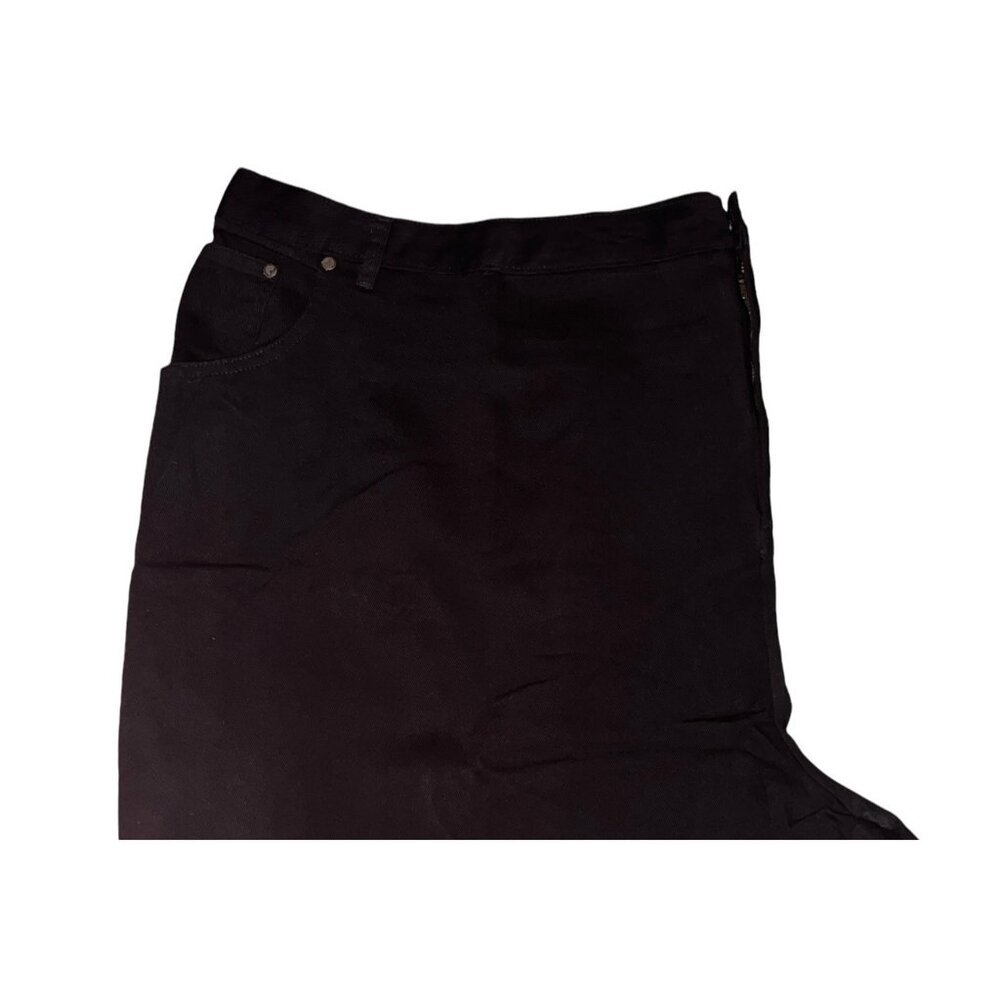 Woman Within NWOT Perfect Relaxed Cotton Jean Sz 30 Tall Black - Picture 4 of 8